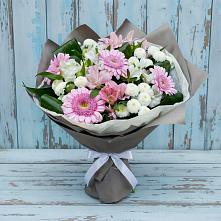 Букет цветов из:  Герберы, Альстромерии и Хризантемы в Орле-Изумруде