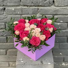 Цветочная композиция из Розы в коробке в Орле-Изумруде