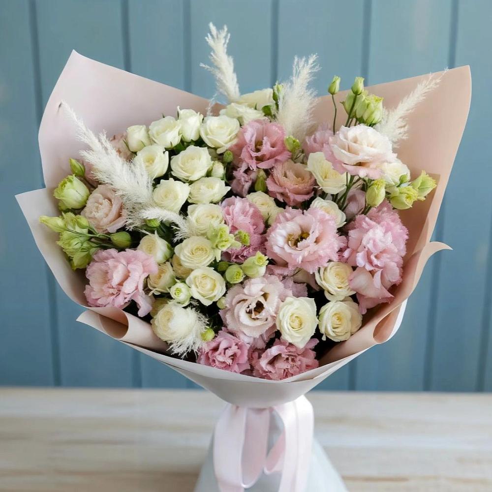 Букет цветов из: Альстромерии и Розы в Орле-Изумруде