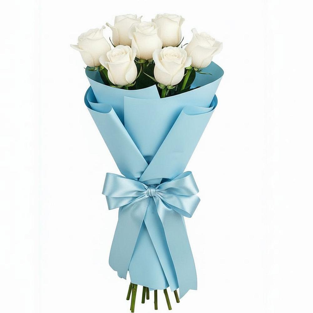 Букет 7 белых роз Проуд в Орле-Изумруде