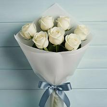 Букет 7 Белых роз Эдлесс Лав в Орле-Изумруде