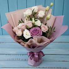 Букет цветов из:  Розы и Лизиантусы #REPLACE_PRED# Орле-Изумруде