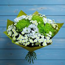 Букет цветов из:  Хризантемы #REPLACE_PRED# Орле-Изумруде