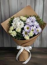 Букет цветов из:  Хризантемы и Розы в Орле-Изумруде