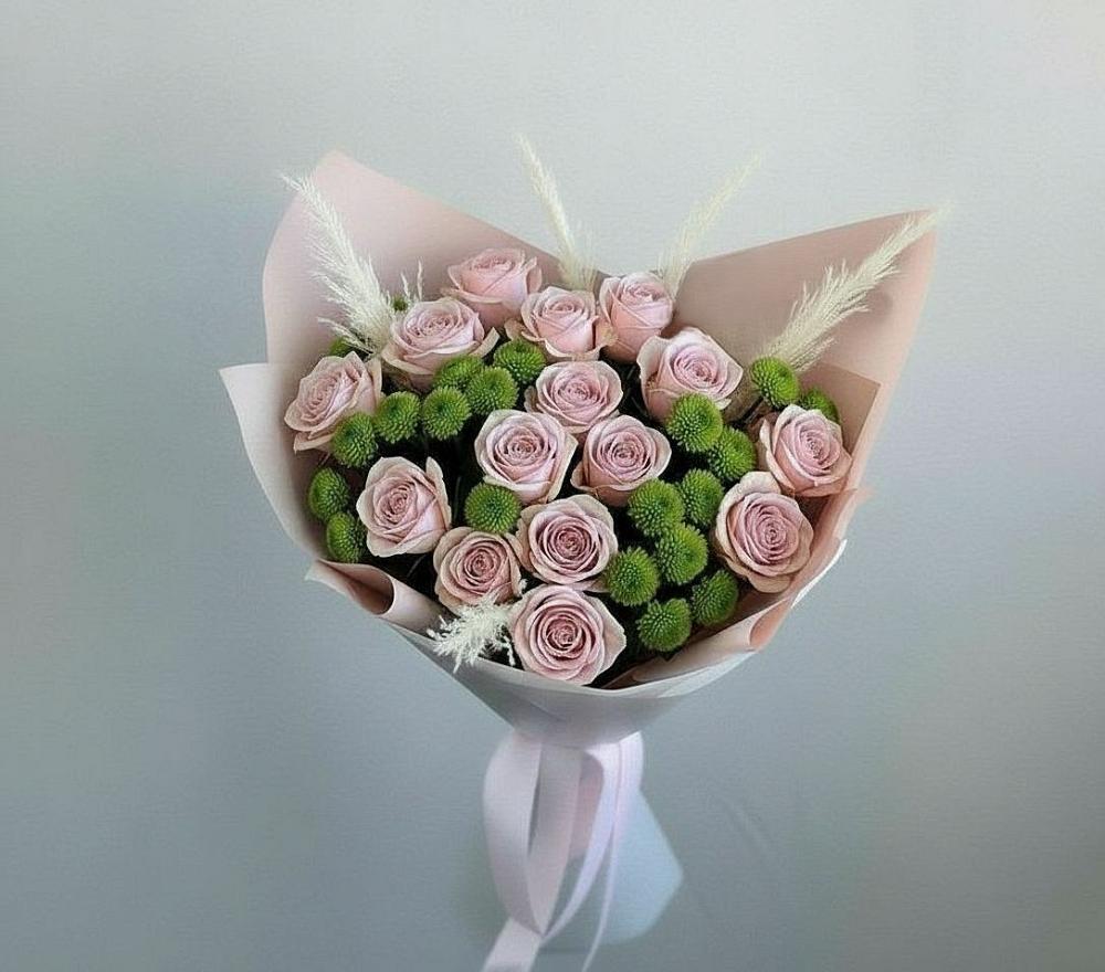 Букет цветов из: Розы и Хризантемы в Орле-Изумруде