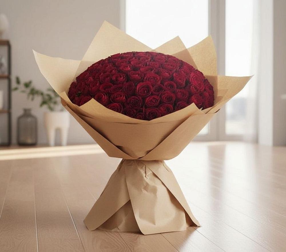 Букет 101 Красная роза в Орле-Изумруде