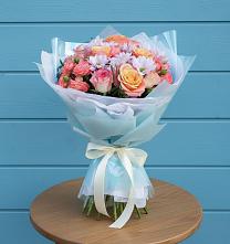 Букет цветов из:  Хризантемы и Розы в Орле-Изумруде