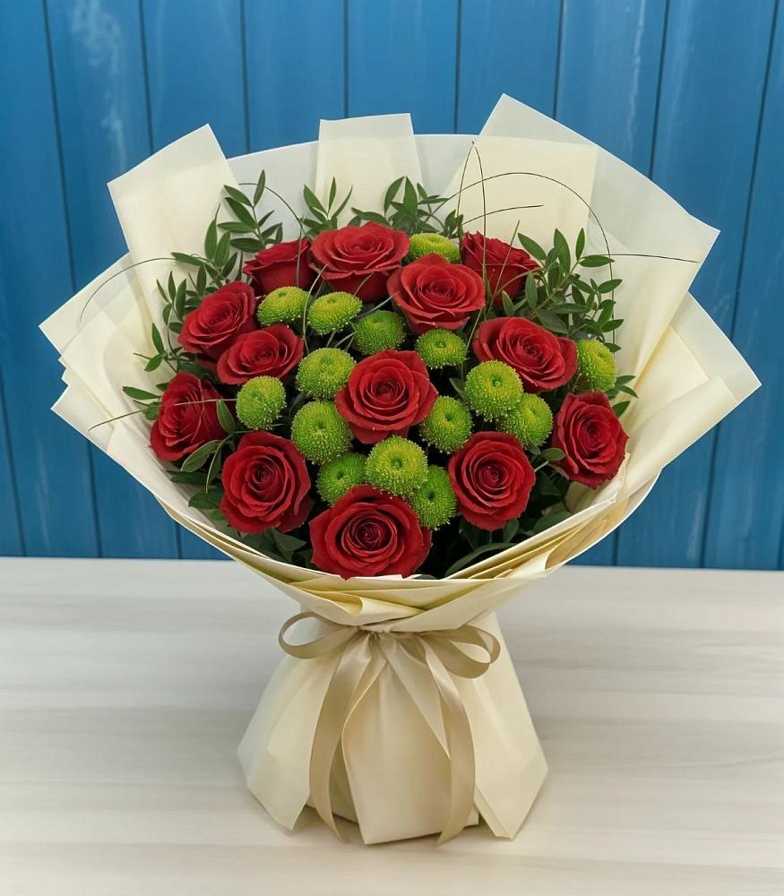 Букет цветов из: Розы и Хризантемы в Орле-Изумруде