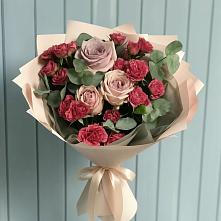 Букет цветов из:  Гвоздики и Розы #REPLACE_PRED# Орле-Изумруде