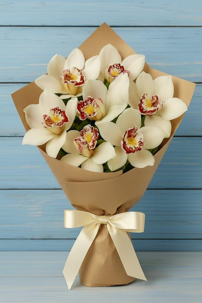 Букет цветов из: Орхидеи и Розы в Орле-Изумруде